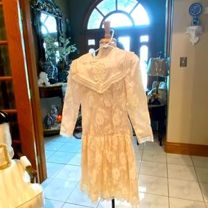 Vintage Jessica McClintock lace party dress size 6 like new